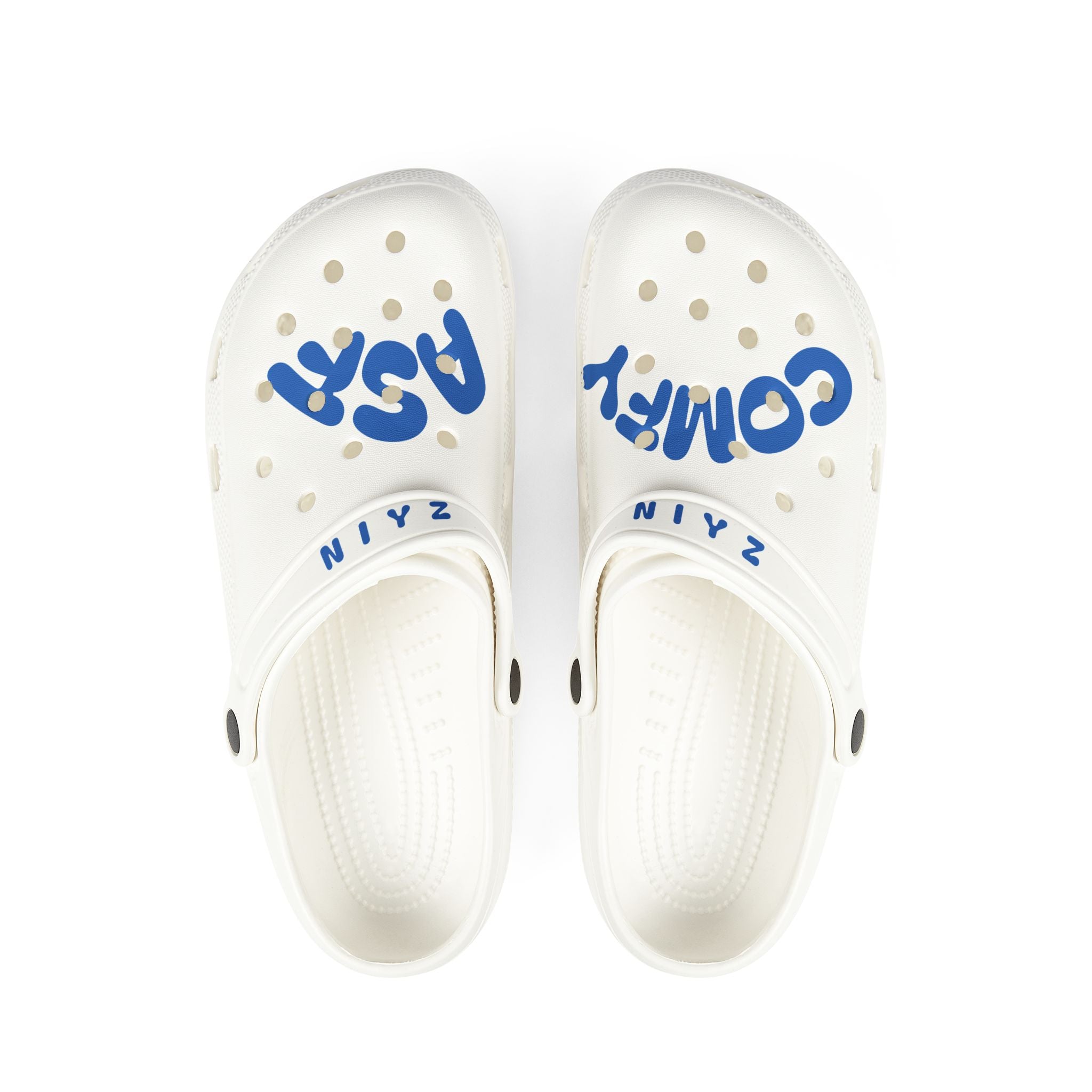 Comfort AF EVA Foam Clogs — Breathable White Slip-On Shoes